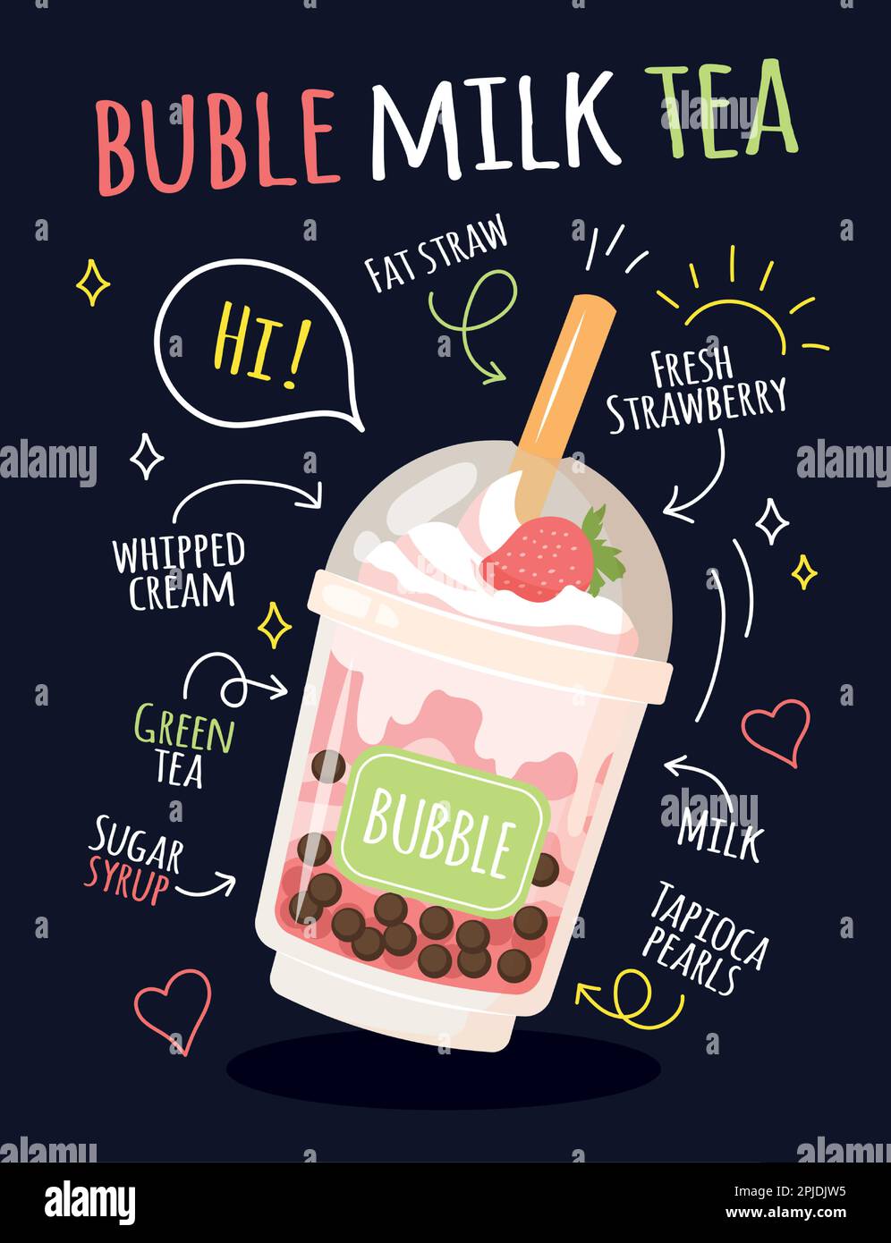 Premium Vector  Bubble tea. plastic cups with famous summer bubble asian  tea, popular taiwanese pearl milk with ball