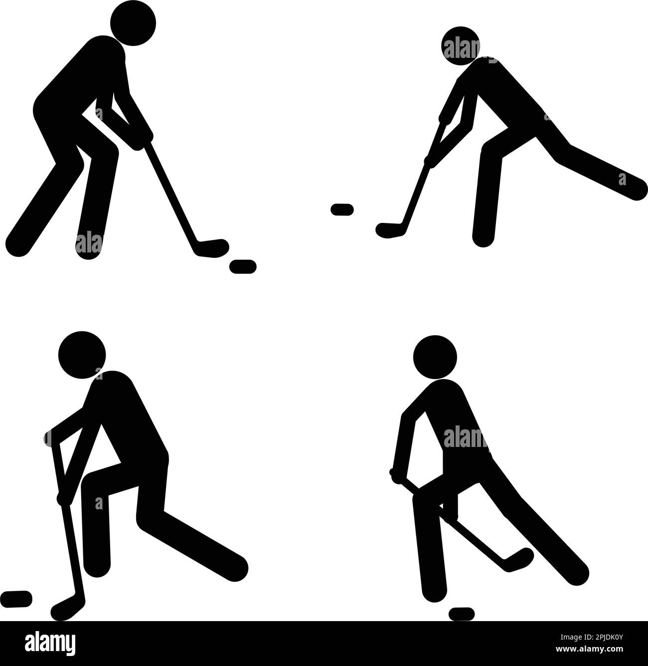 hokey icon,Ice hokey players silhouettes, sport team vector icons ...