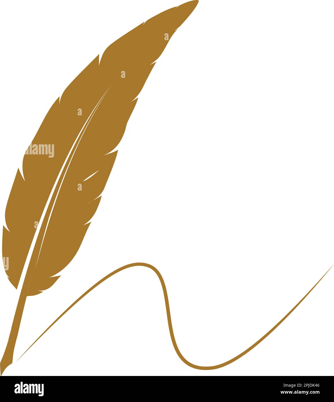quill pen icon.classic stationery illustration Stock Vector