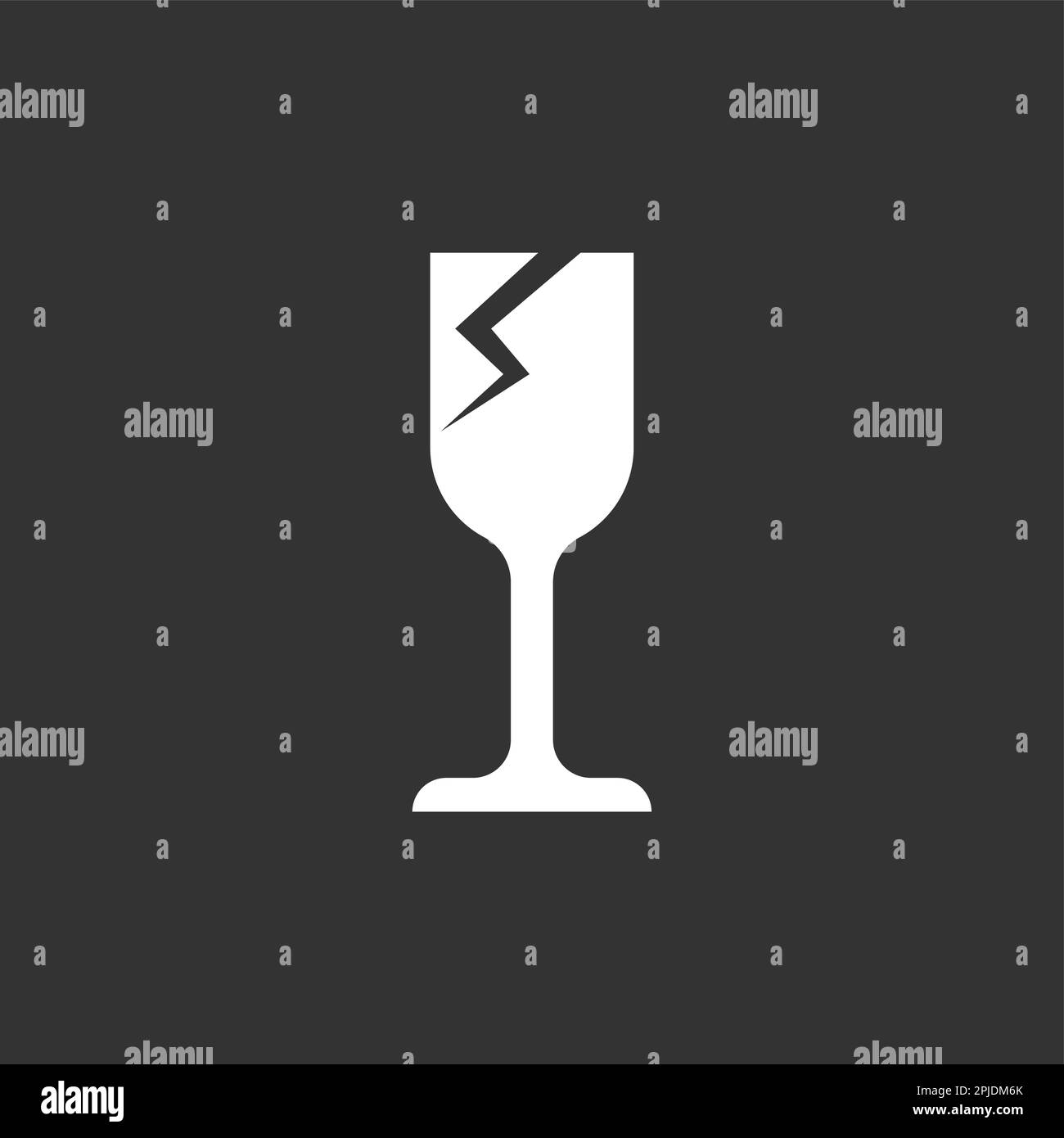 broken drinking glass icon vector template Stock Vector
