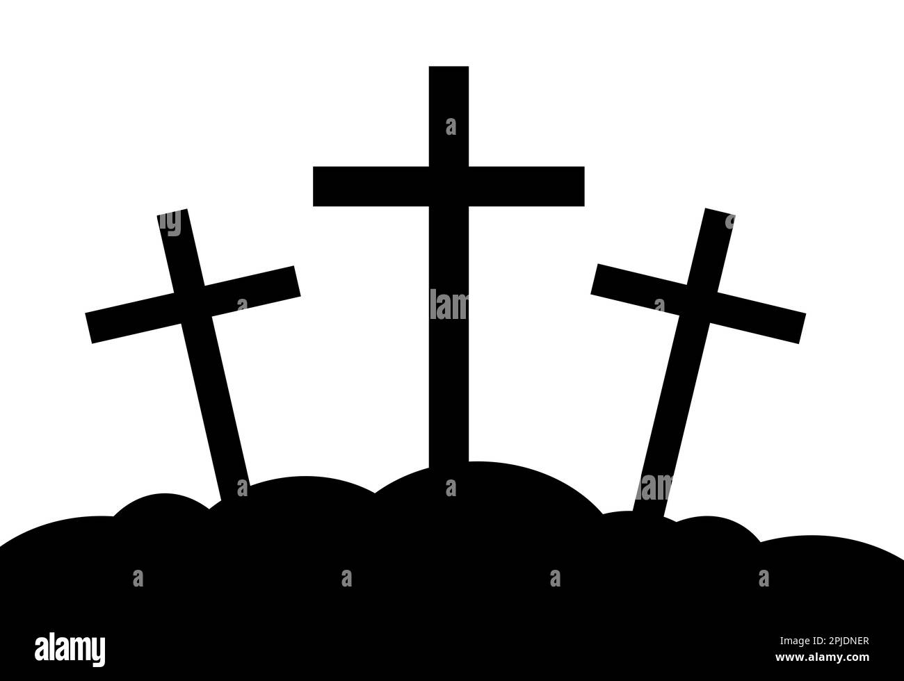 Crosses on the grave. Black and white Stock Photo Alamy