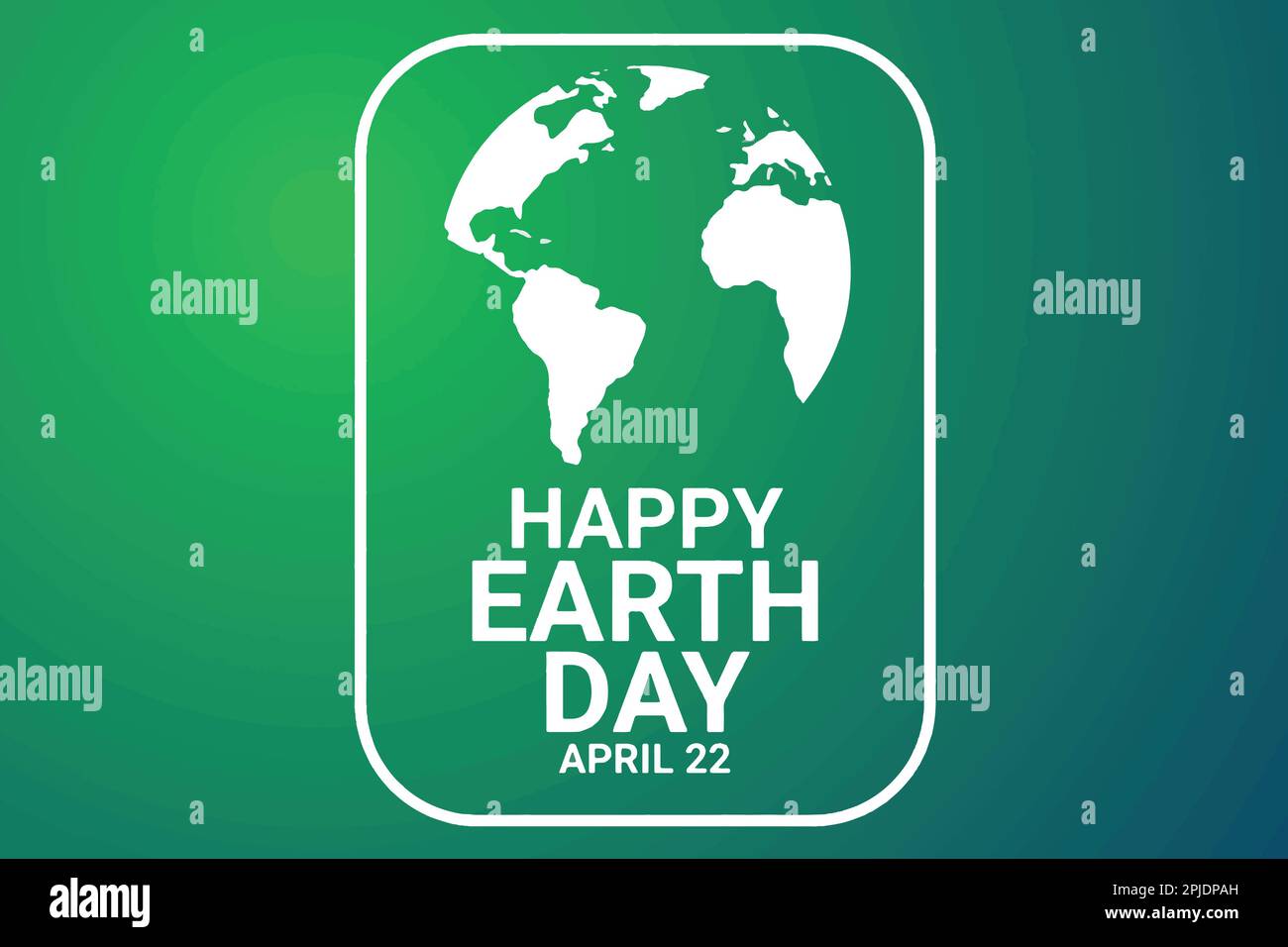 Happy Earth day design over green background, Vector illustration Stock Vector
