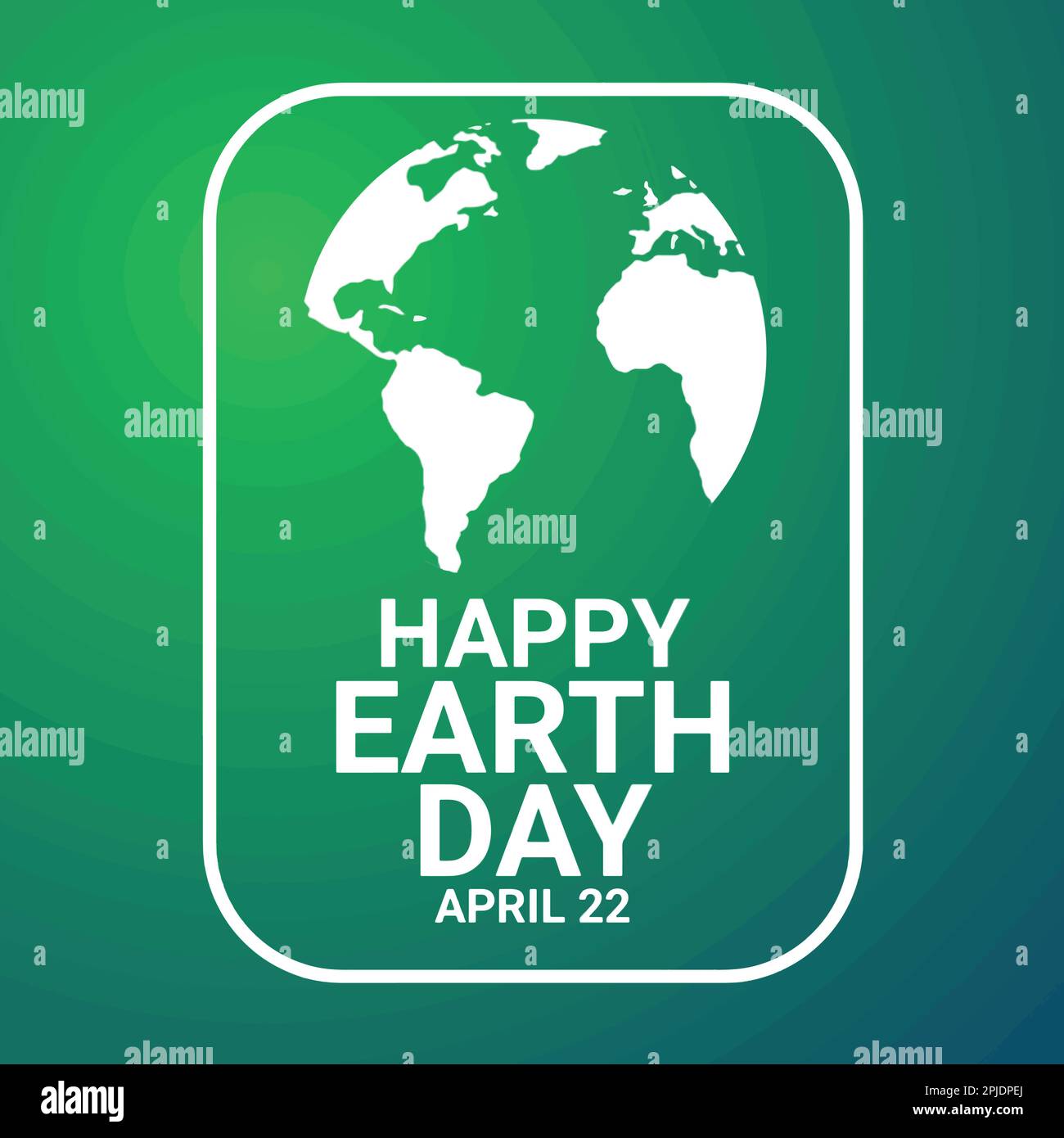 Happy Earth Day. April 22. Holiday concept. Template for background, banner, card, poster with text inscription. Vector illustration. Stock Vector