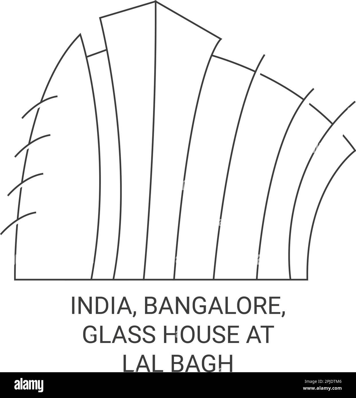 India, Bangalore, Glass House At Lal Bagh travel landmark vector illustration Stock Vector Image