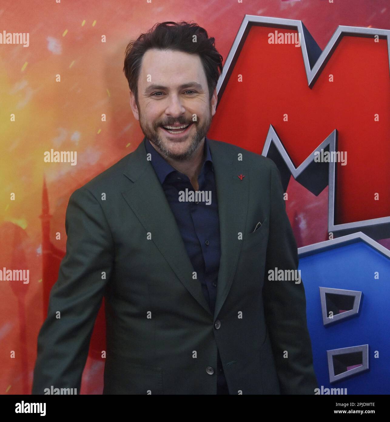 Los Angeles, United States. 01st Apr, 2023. Cast member Charlie Day, the voice of Luigi attends the premiere of the animated sci-fi fantasy comedy motion picture 'The Super Mario Bros. Movie' at Regal L.A. Live in Los Angeles on Saturday, April 1, 2023. Storyline: A Brooklyn plumber named Mario travels through the Mushroom Kingdom with a princess named Peach and an anthropomorphic mushroom named Toad to find Mario's brother, Luigi, and to save the world from a ruthless fire-breathing Koopa named Bowser. Photo by Jim Ruymen/UPI Credit: UPI/Alamy Live News Stock Photo