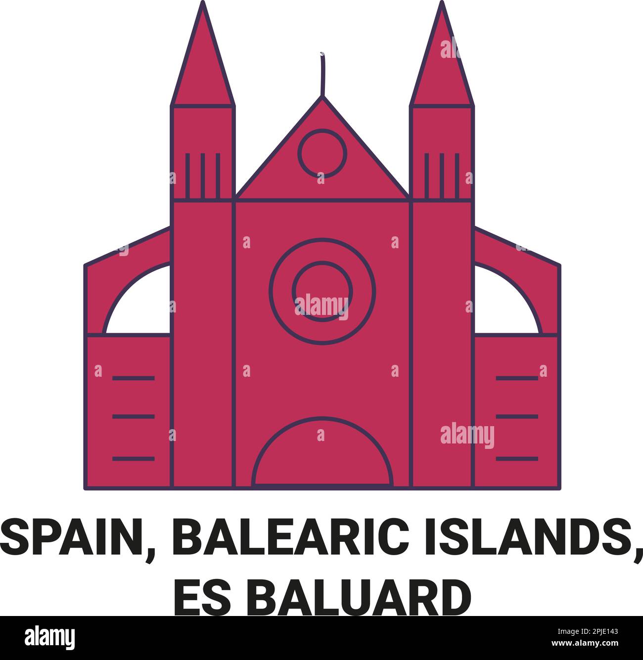mallorca-palma-old-town-stock-vector-images-alamy