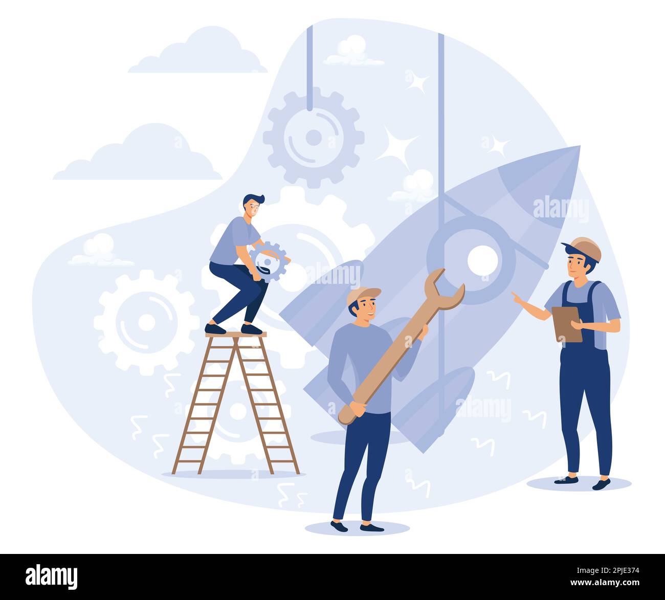 Motivation teamwork on project Stock Vector Images - Alamy