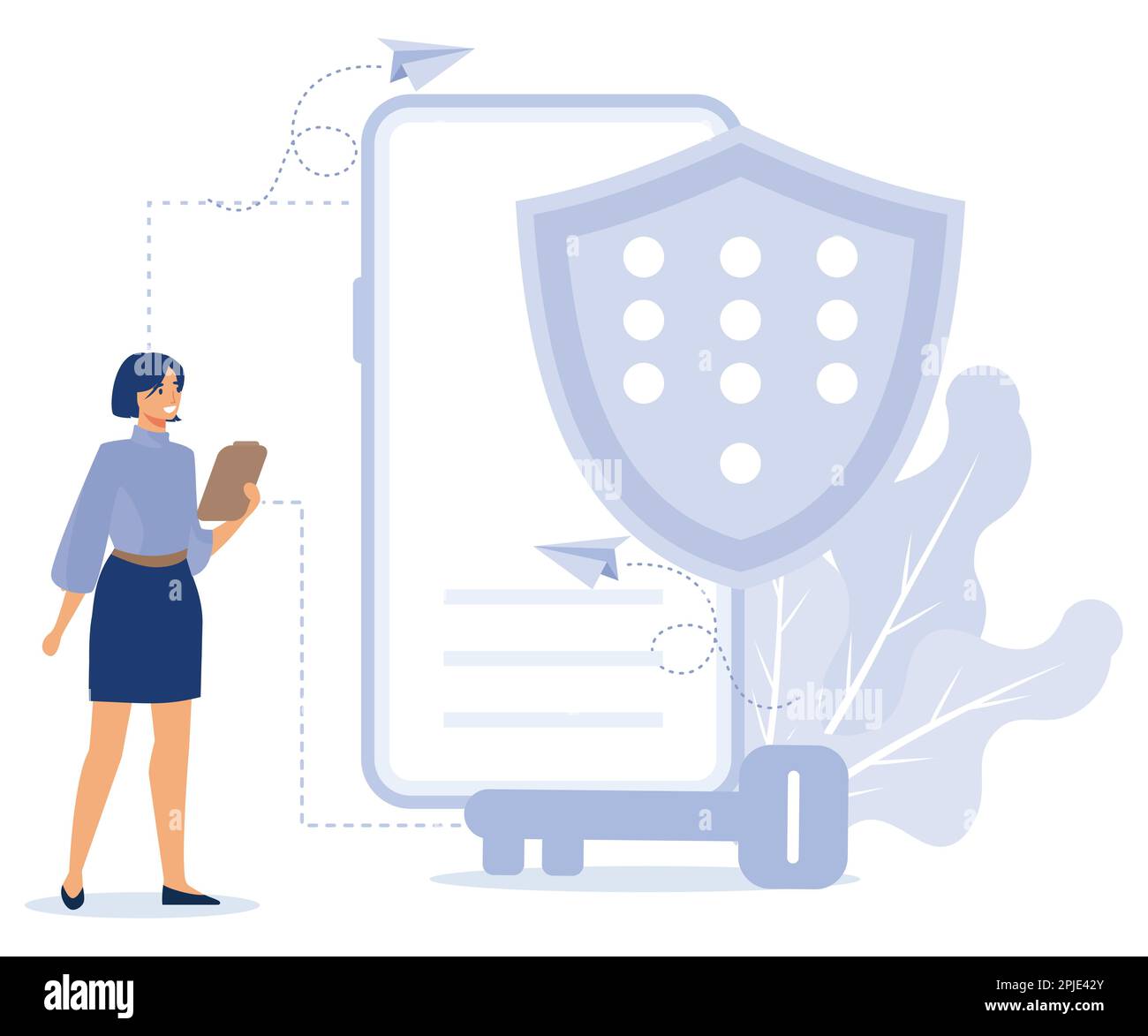 Internet security settings concept, Proxy server, VPN access, secure web traffic, IP address, network access, connectivity, encrypted data transfer, f Stock Vector