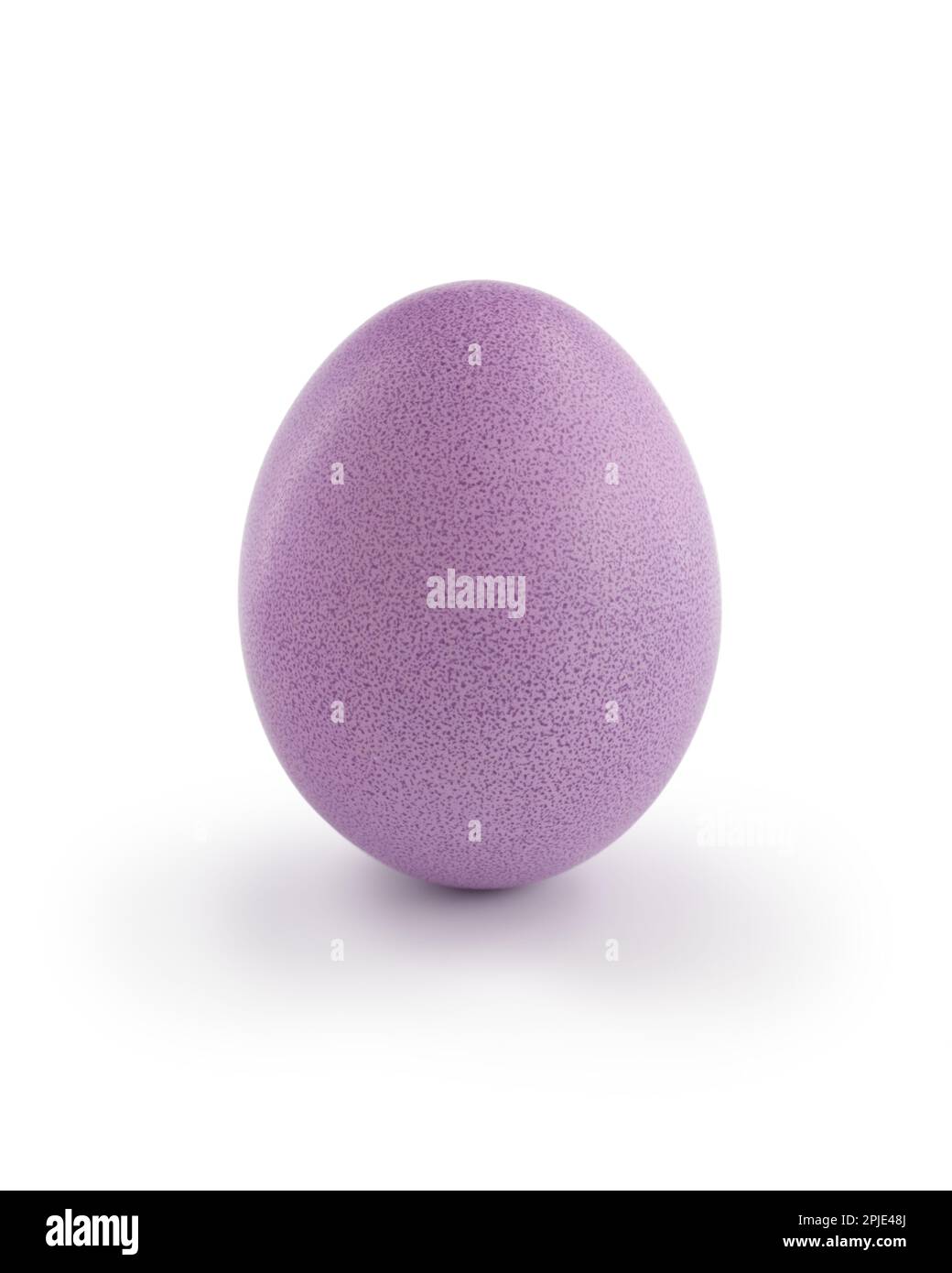 violet easter egg isolated on white background, with shadow Stock Photo