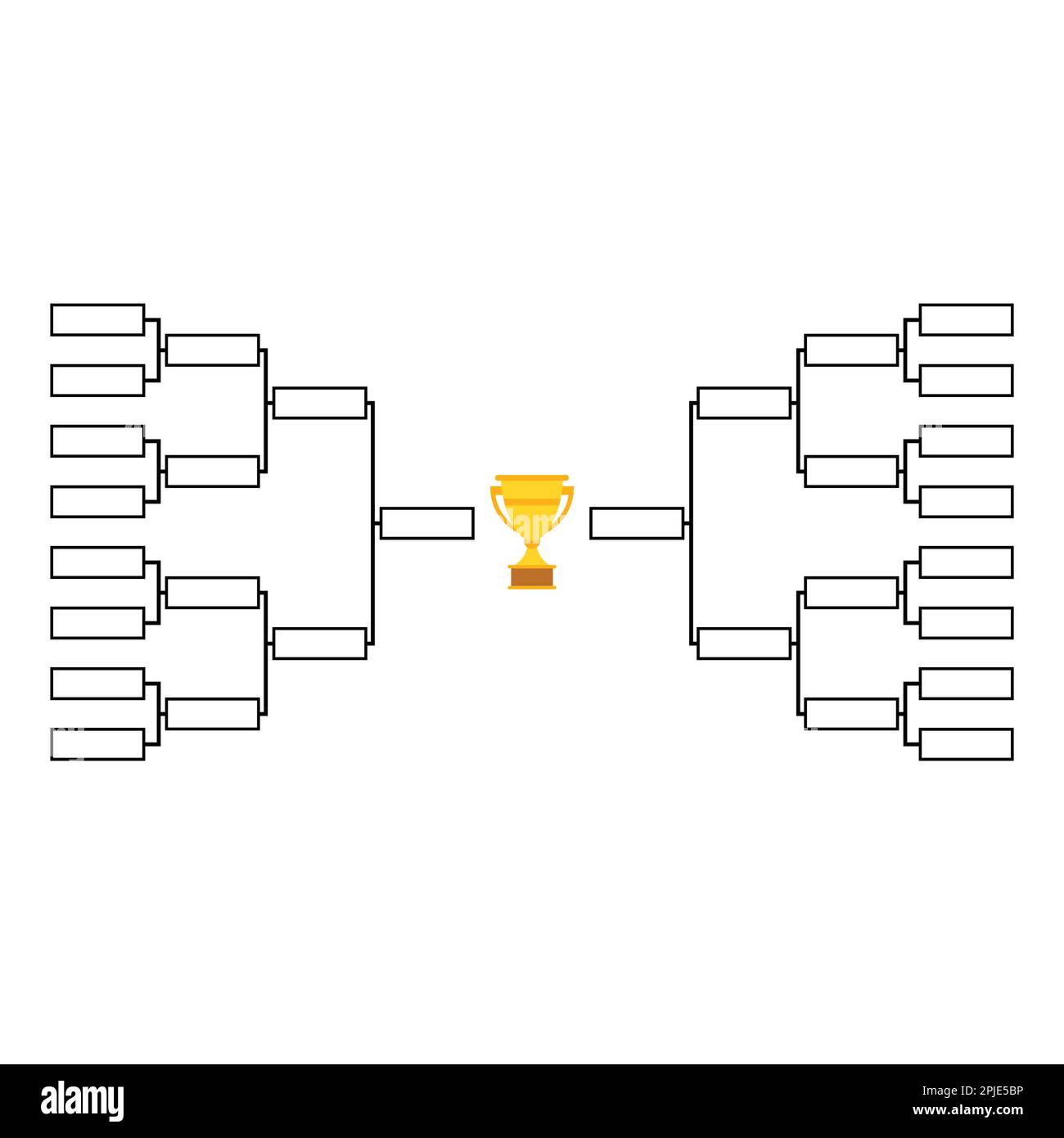 Set of Bracket sport tournament, blank elimination event sign, playoff ...