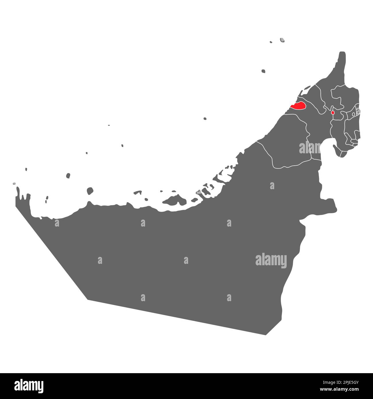 United arab emirates map Ajman, geography blank concept, graphic