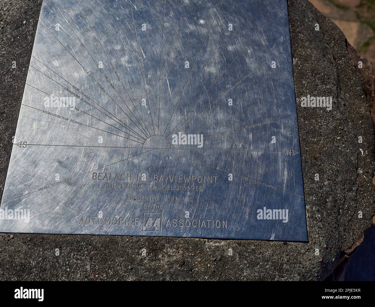 sign at the bealach na Ba mountain pass, the highest road in northern