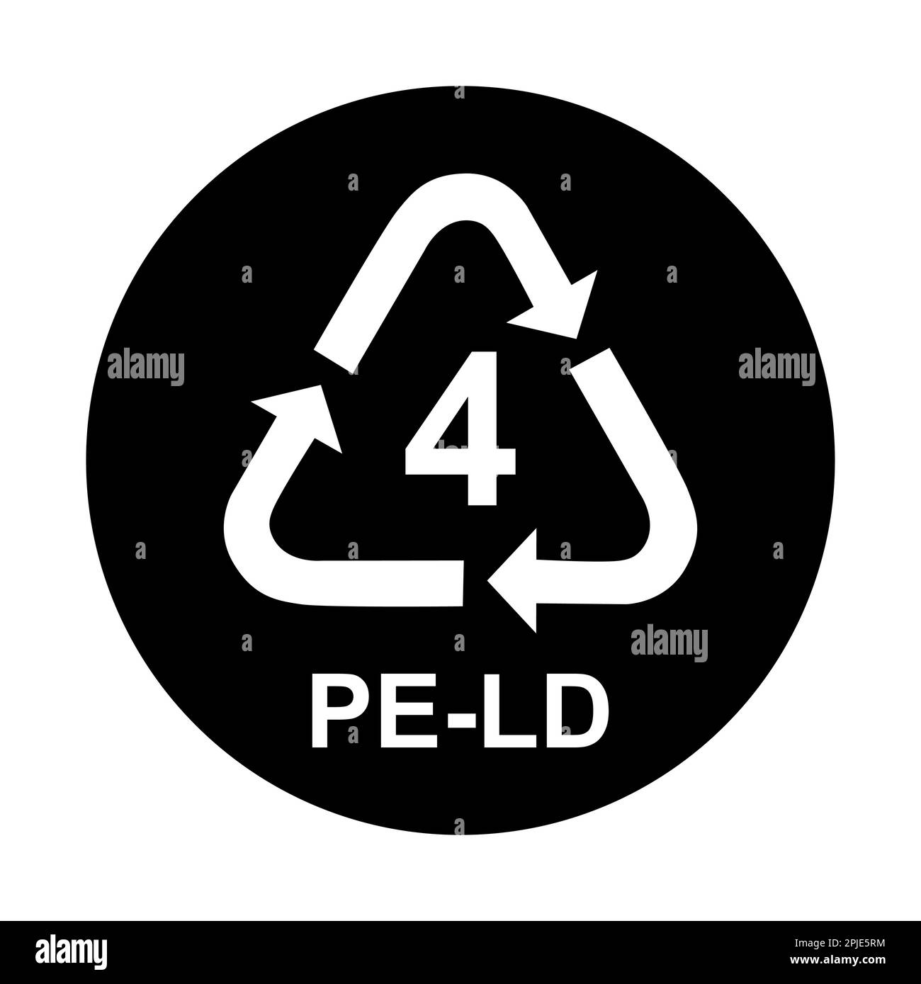 Plastic symbol, ecology recycling sign isolated on white background ...