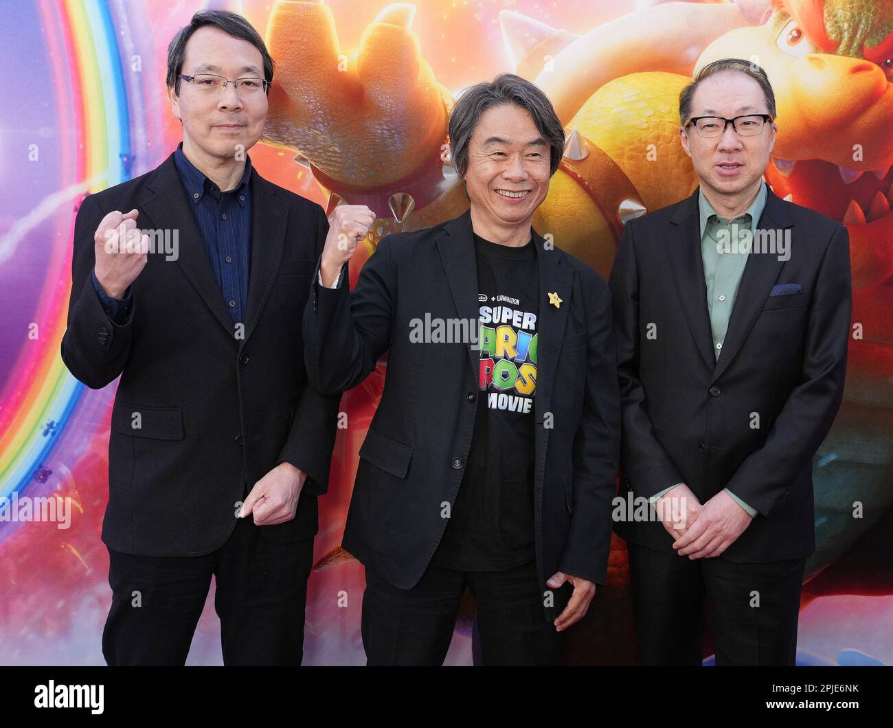 Takumi Kawagoe, Shigeru Miyamoto, Koji Kondo 04 01 2023 The Special  Screening of The Super Mario