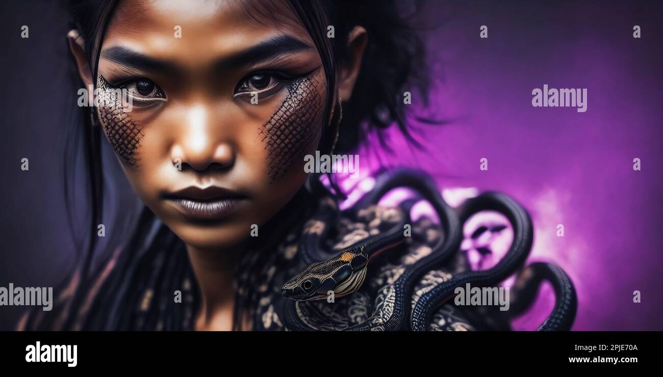 Snake around the neck hi-res stock photography and images - Alamy