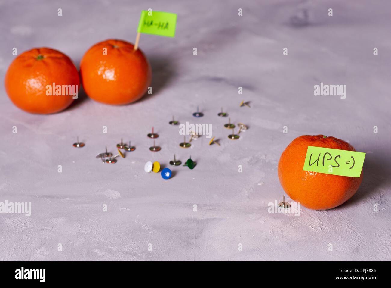 A creative picture of April Fools' Day jokes. Replacing food with