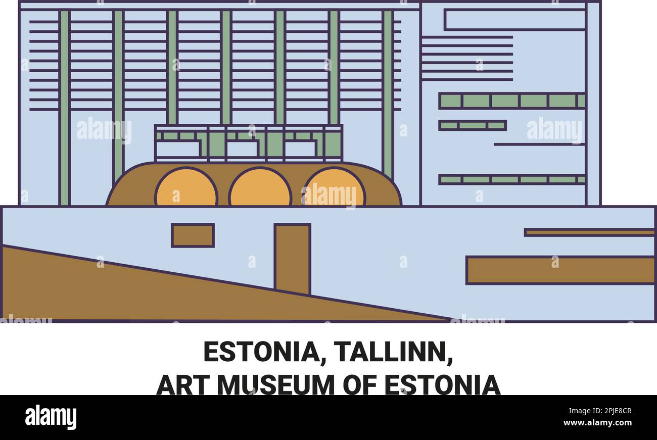 Estonia, Tallinn, Art Museum Of Estonia travel landmark vector