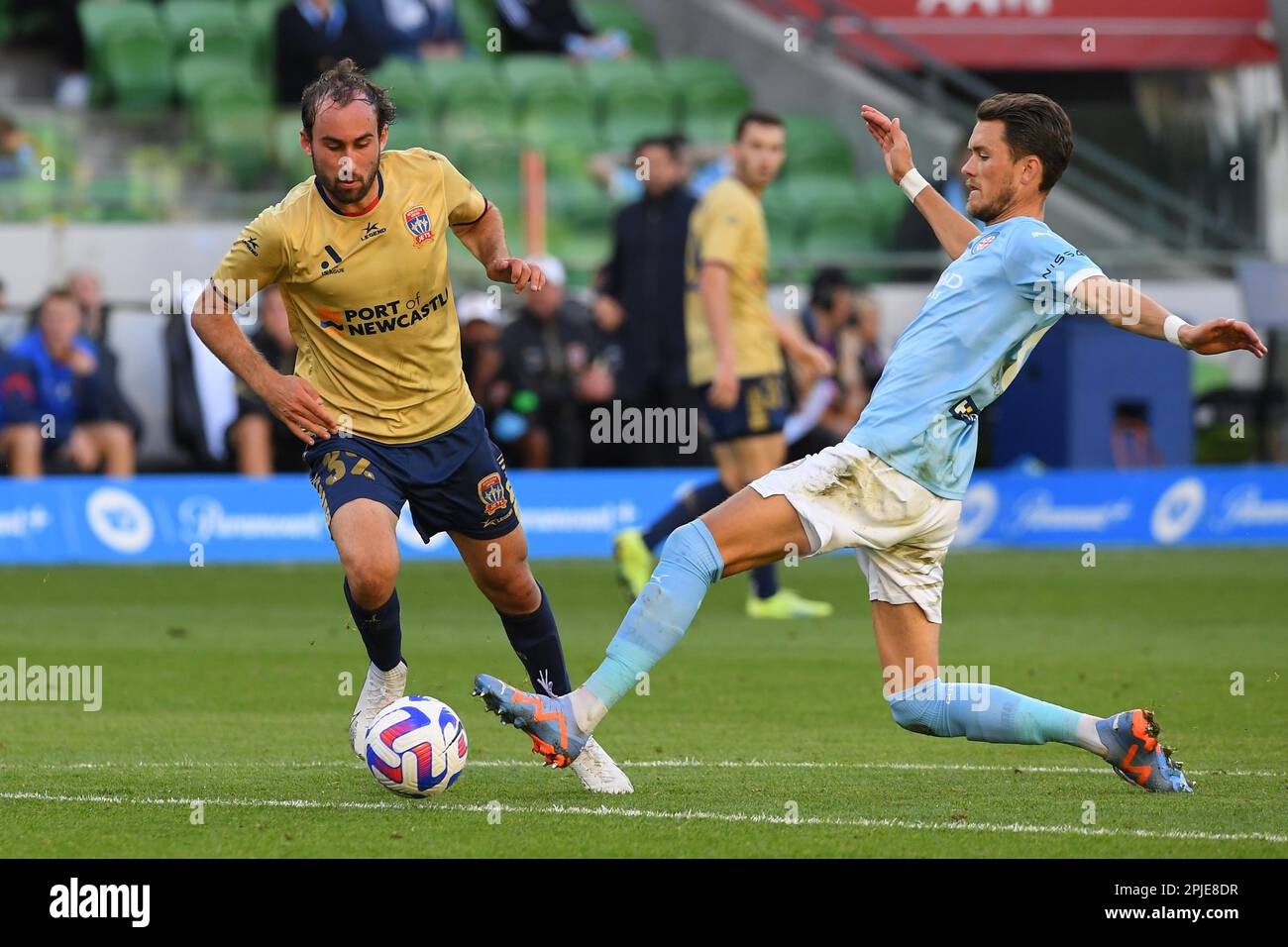 MELBOURNE, AUSTRALIA. 2 Apr 2023, Melbourne City v Newcastle Jets at