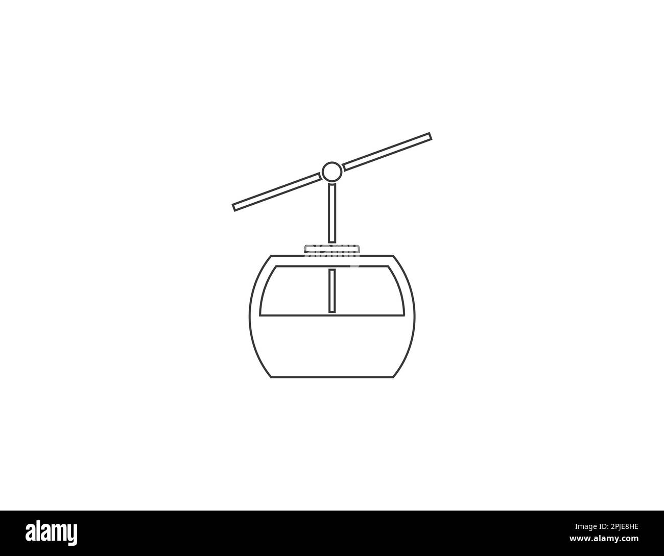 Aerial cableway, funicular, cabine icon. Vector illustration Stock