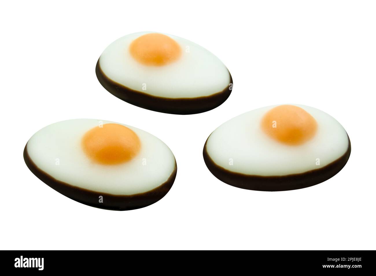 Fondant Easter Eggs isolated on white background Stock Photo