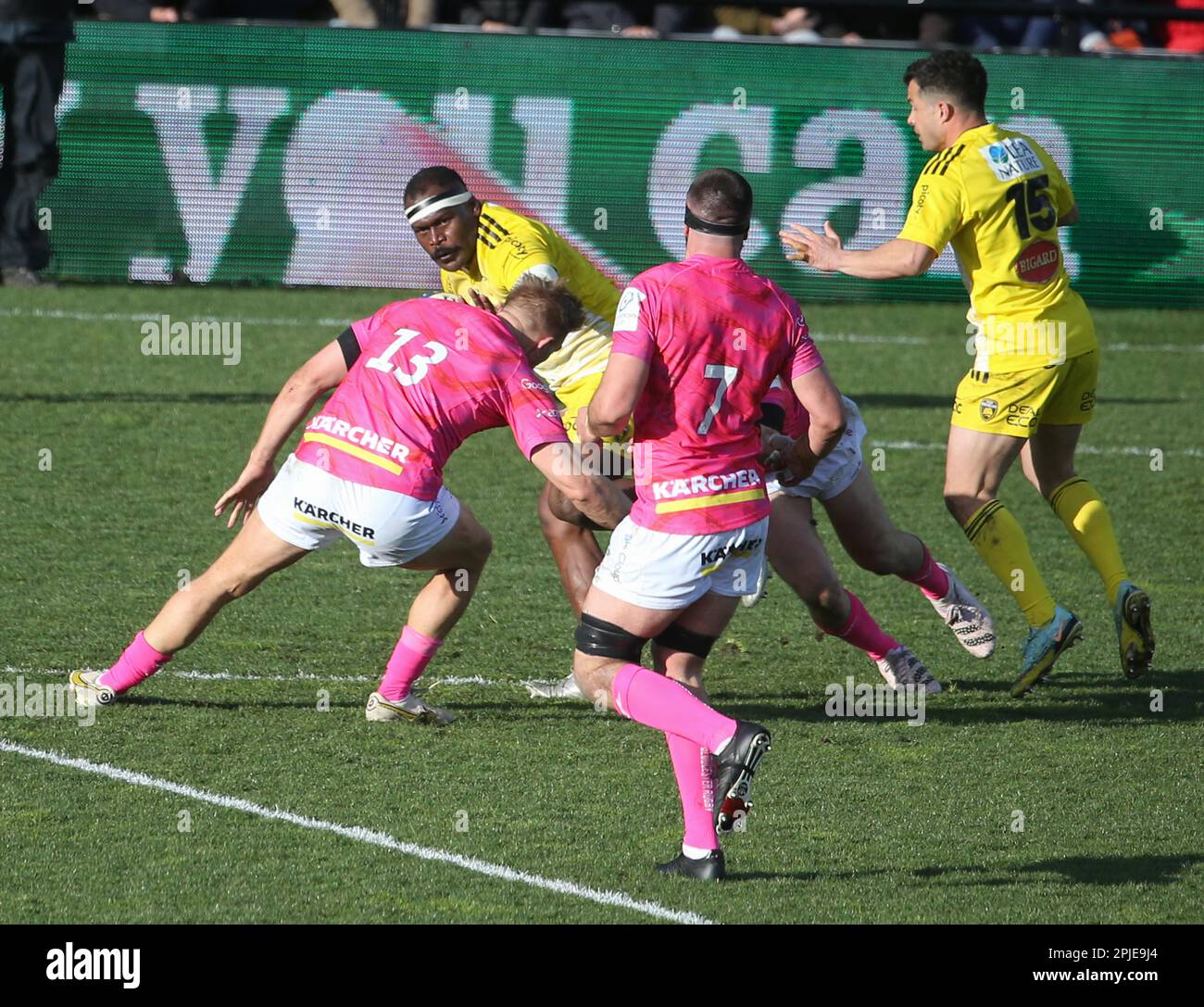 La Rochelle, France. 02nd Apr, 2023. Levani BOTIA of Stade Rochelais during the Heineken Champions Cup, Round of 16, Rugby union match between Stade Rochelais (La Rochelle) and Gloucester Rugby on April 1, 2023 at Marcel Deflandre stadium in La Rochelle, France. Photo by Laurent Lairys/ABACAPRESS.COM Credit: Abaca Press/Alamy Live News Stock Photo