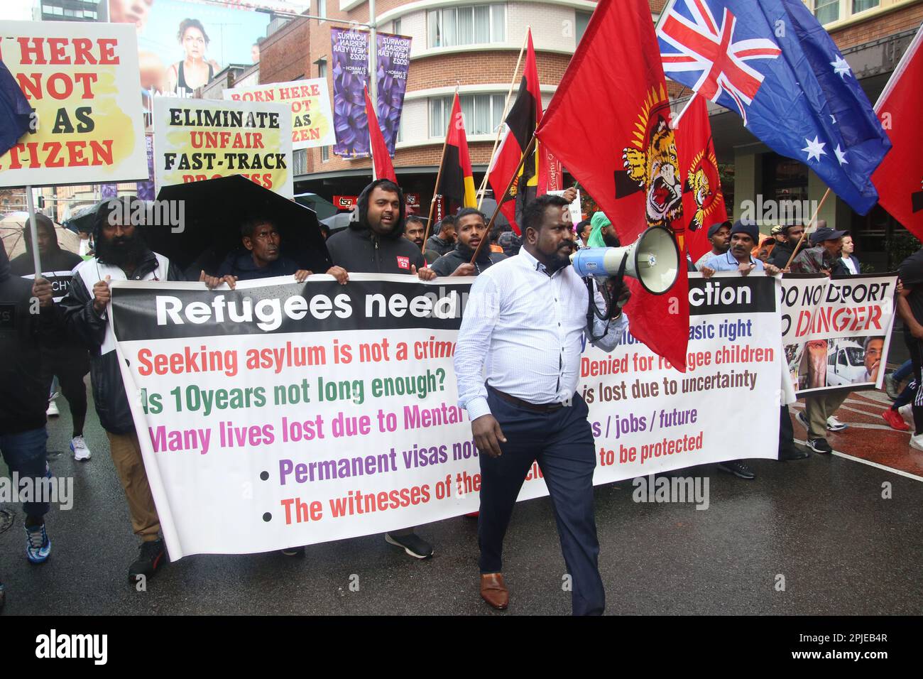 Refugee Rally Sydney, Australia. 2nd April 2023. Protesters took part in the annual ...