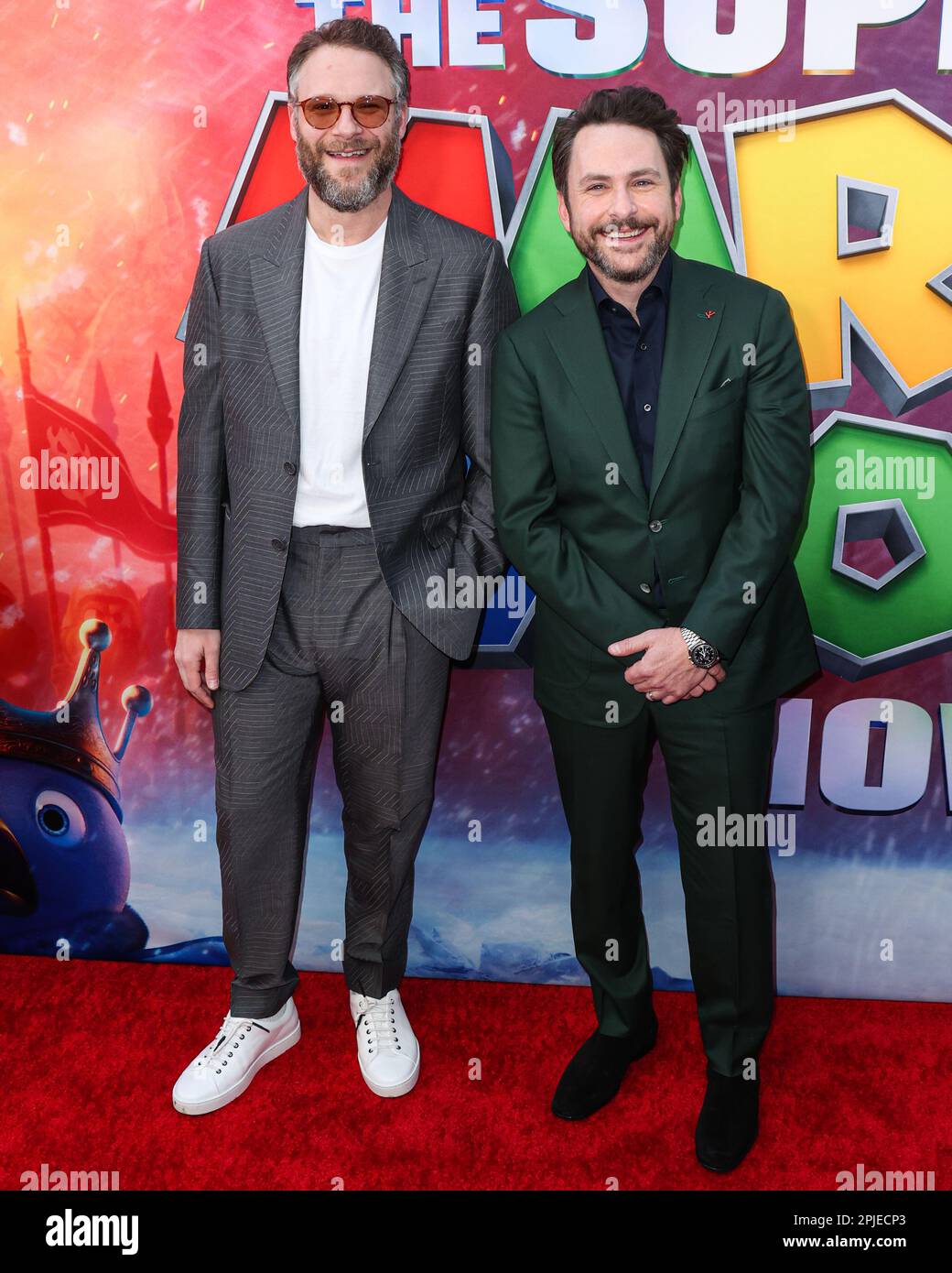 Los Angeles, California, USA 1st April 2023 Actor Chris Pratt and  Producer/CEO of Nintendo, Creator of Mario, Shigeru Miyamoto attend a  Special Screening of Universal Pictures' The Super Mario Bros at Regal