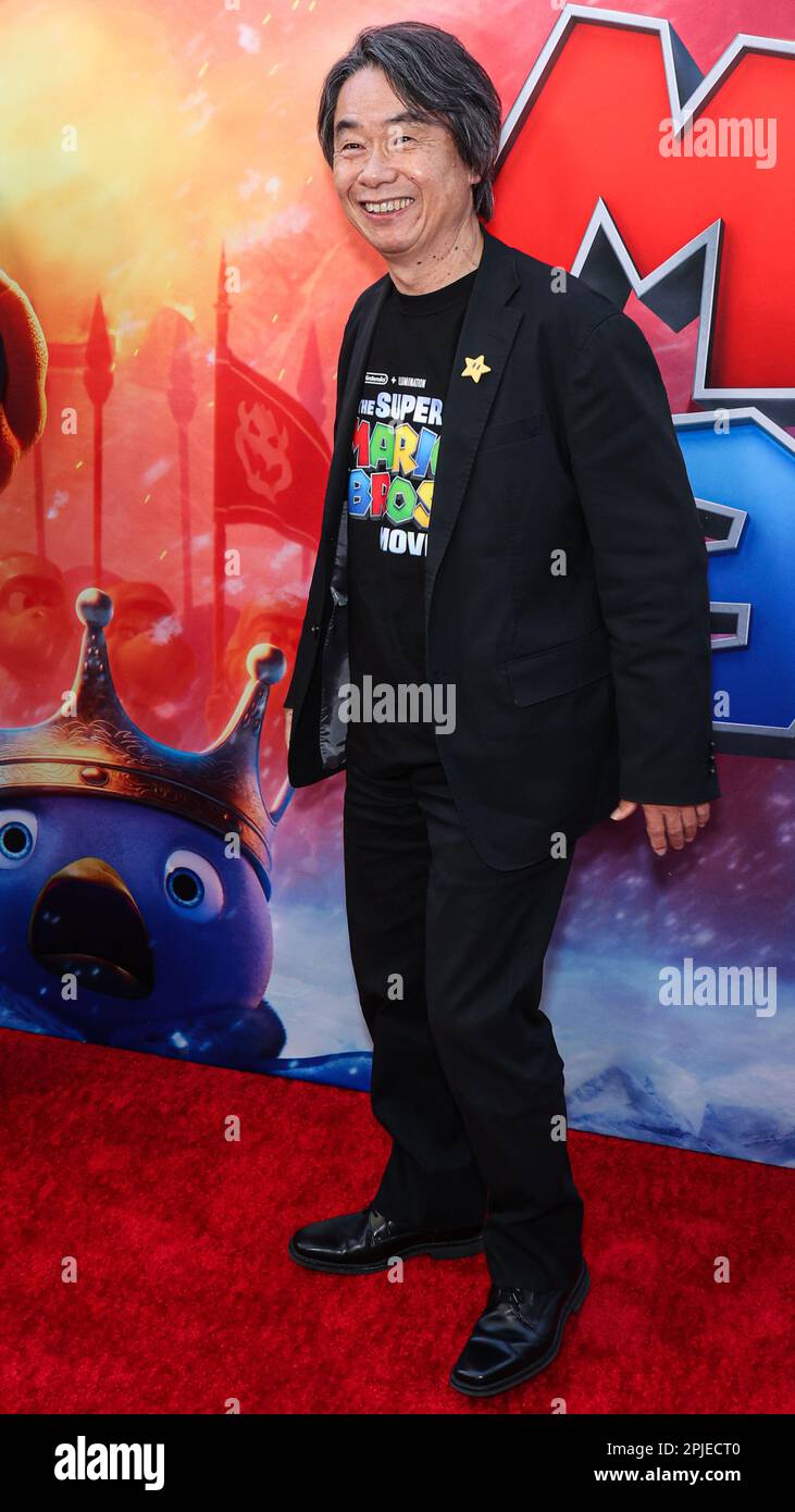 Los Angeles, USA. 02nd Apr, 2023. Chris Melendandri, Shigeru Miyamoto at  The Super Mario Bros. Movie Special Screening held at the Regal LA Live,  Los Angeles, CA, April 1, 2023. Photo Credit