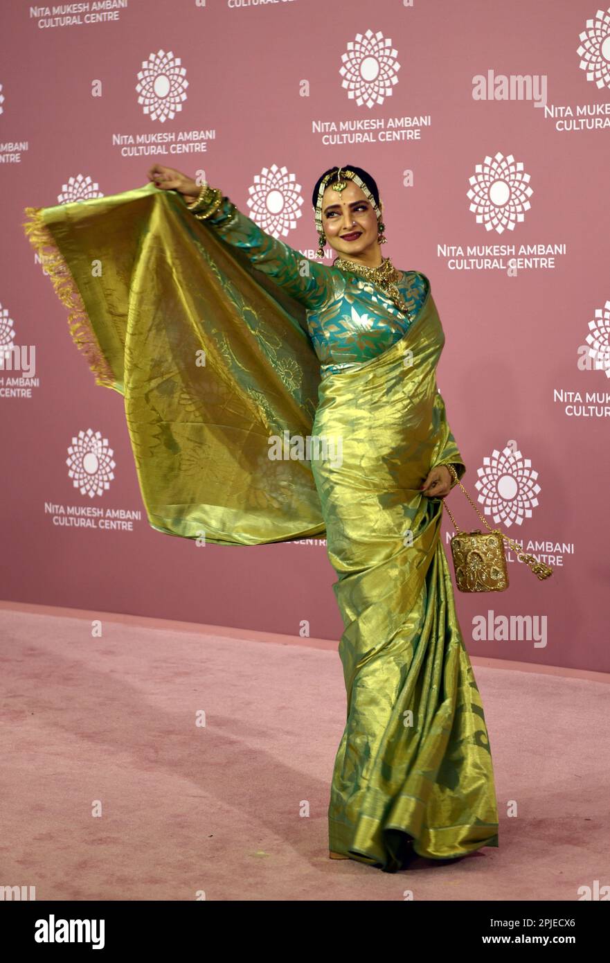 Mumbai, India. 01st Apr, 2023. Indian actress Rekha poses for a photo