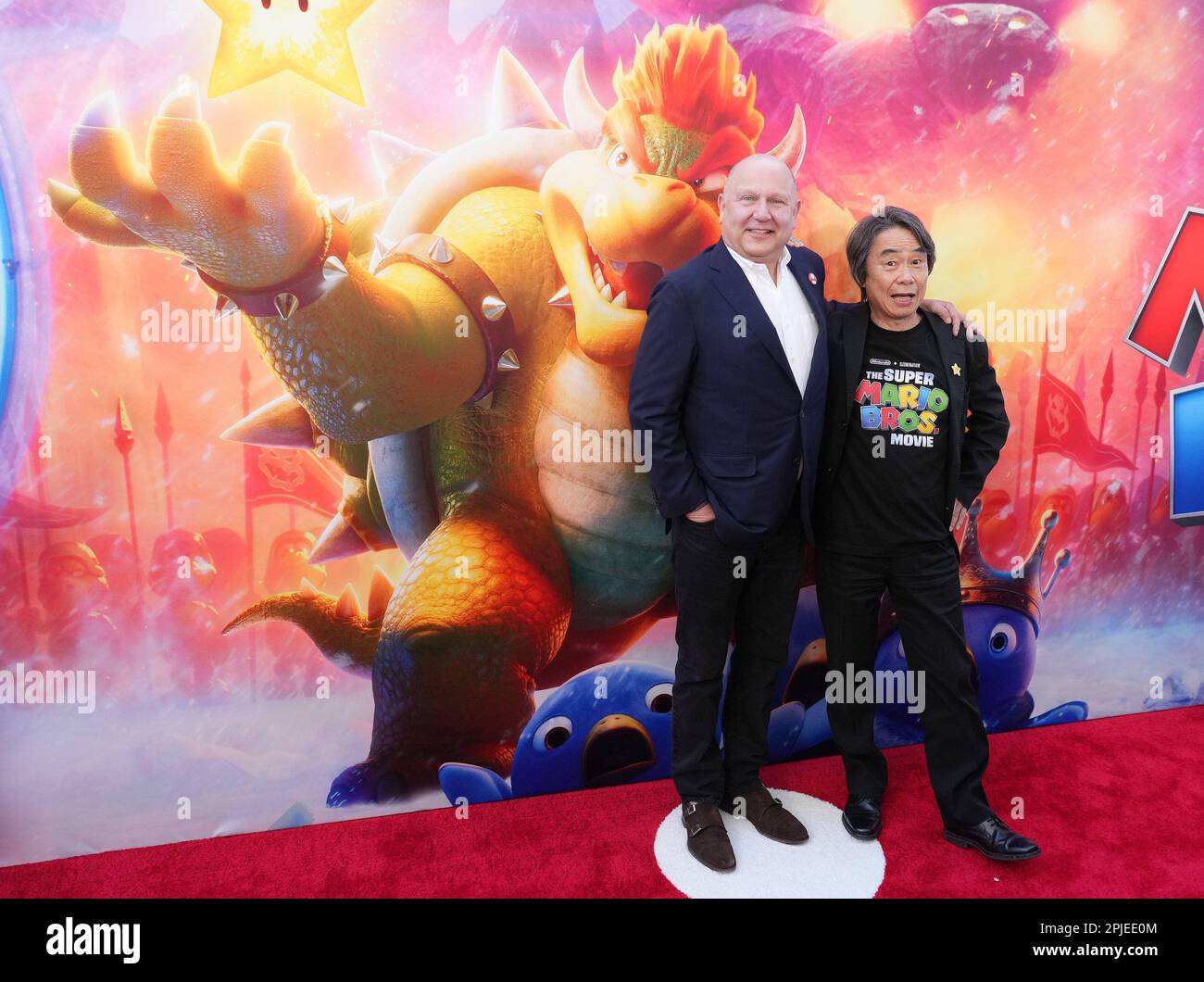 Los Angeles, USA. 02nd Apr, 2023. Chris Melendandri, Shigeru Miyamoto at  The Super Mario Bros. Movie Special Screening held at the Regal LA Live,  Los Angeles, CA, April 1, 2023. Photo Credit