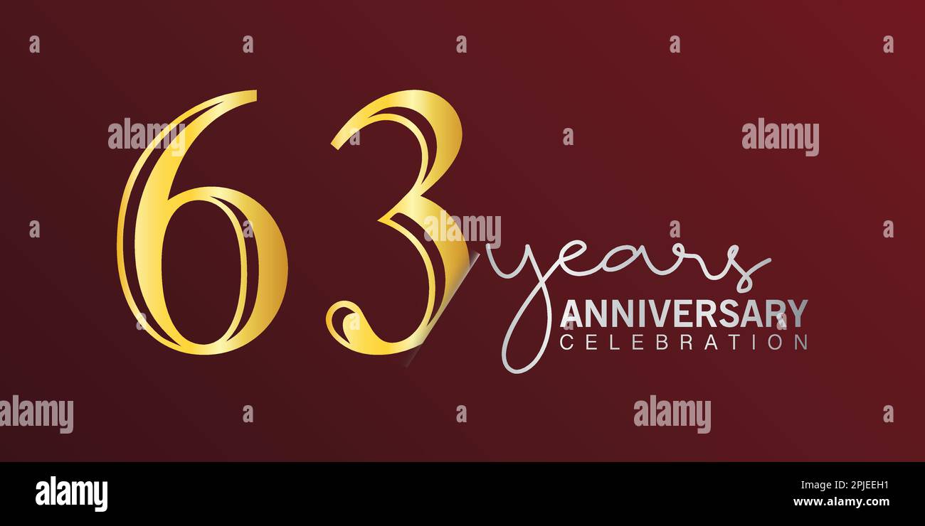 3rd Years Anniversary Logo Gold and red Color isolated on elegant background, vector design for greeting card and invitation card Stock Vector