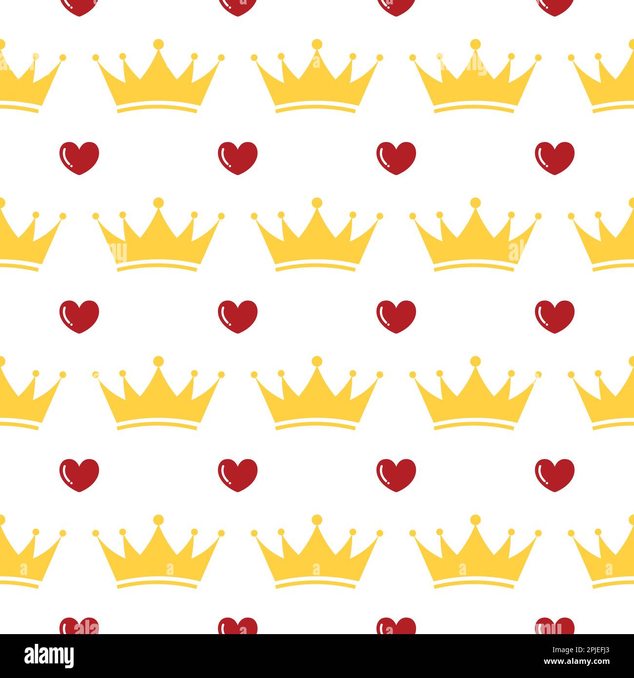 Crown seamless pattern. King seamless pattern. Queen seamless pattern. Crown. King and Queen Stock Vector