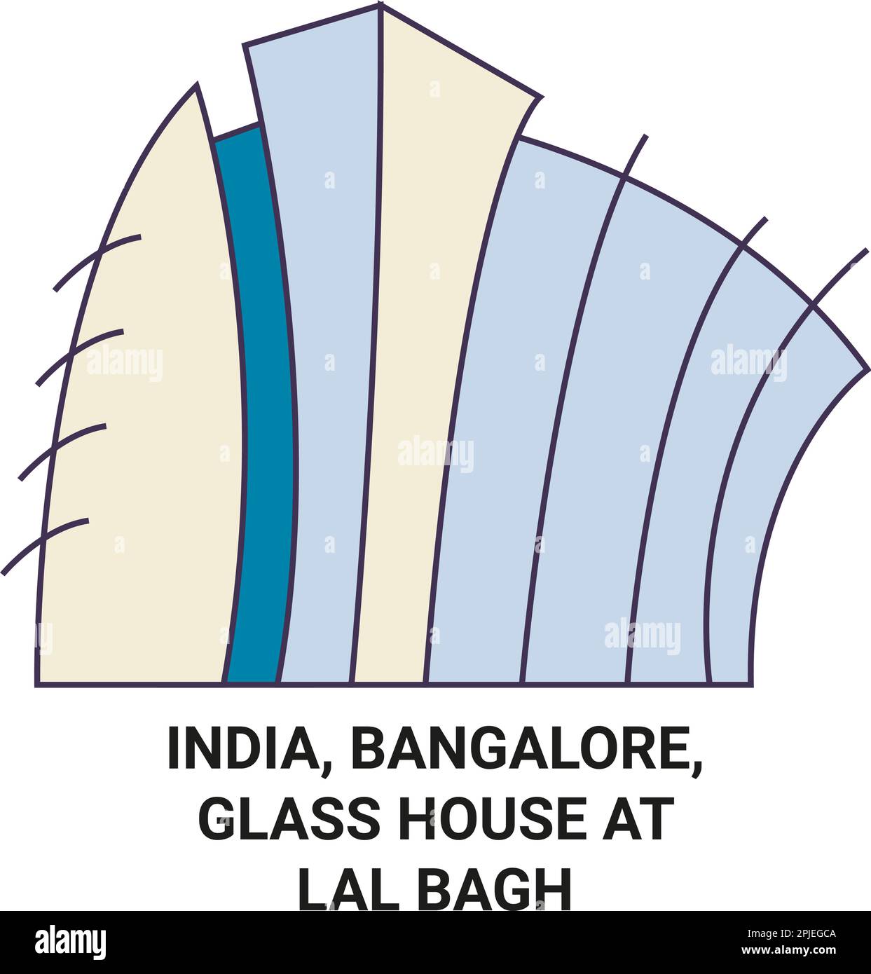 India, Bangalore, Glass House At Lal Bagh travel landmark vector