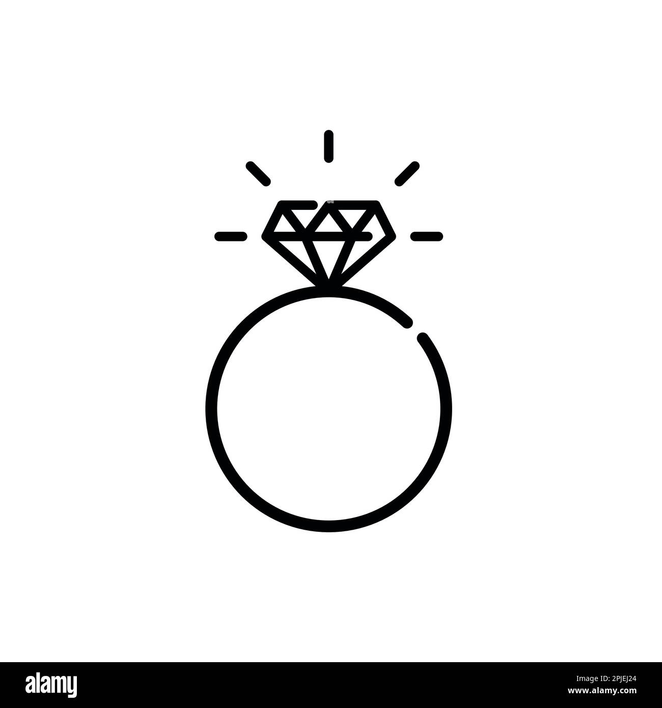 Engagement ring with shining diamond. Romantic gesture of love and