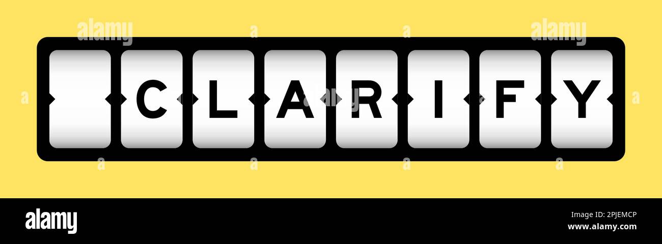 Black Color In Word Clarify On Slot Banner With Yellow Color Background black-color-in-word-clarify-on-slot-banner-with-yellow-color-background
