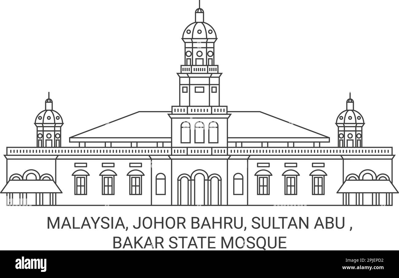 Malaysia, Johor Bahru, Sultan Abu , Bakar State Mosque travel landmark ...