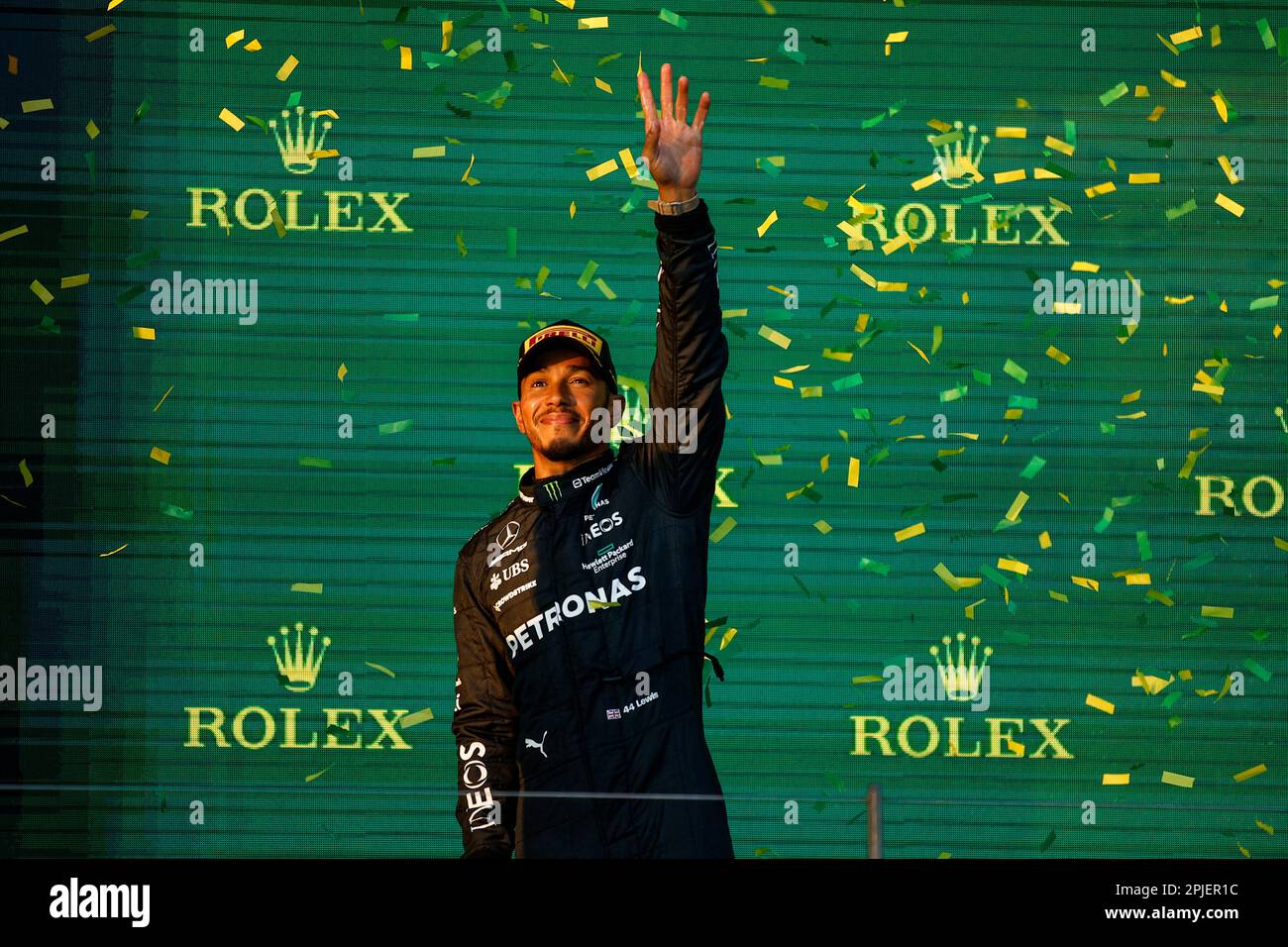 Melbourne, Australia. 2nd Apr, 2023. #44 Lewis Hamilton (GBR, Mercedes-AMG Petronas F1 Team), F1 Grand Prix of Australia at Albert Park Circuit on April 2, 2023 in Melbourne, Australia. (Photo by HIGH TWO) Credit: dpa/Alamy Live News Stock Photo