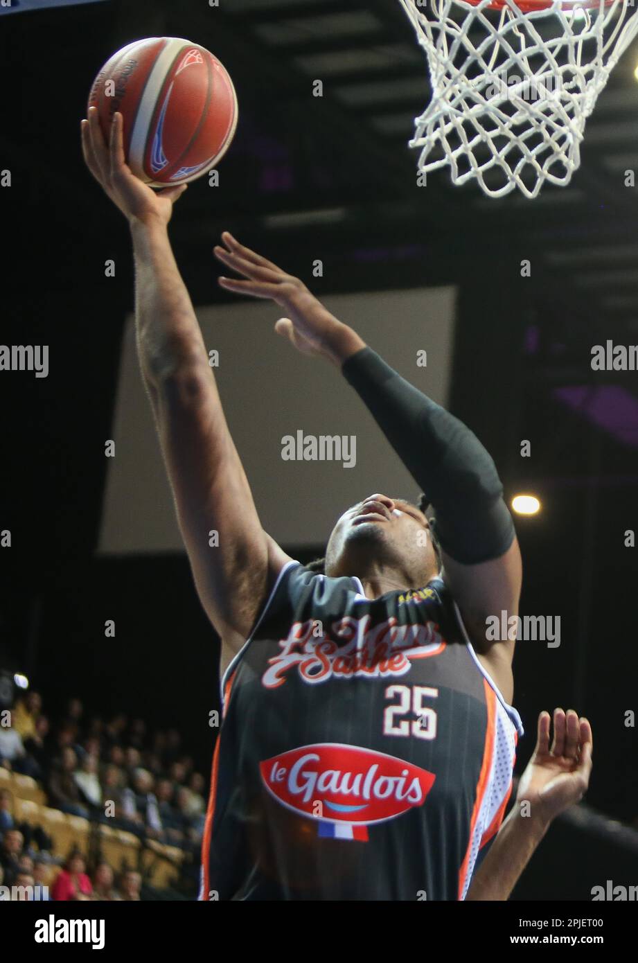 Josh CARLTON of Le Mans Sarthe Basket during the French cup, Top 8,  Semi-finals Basketball match between Le Mans Sarthe Basket and AS Monaco on  March 19, 2023 at Arena Loire in