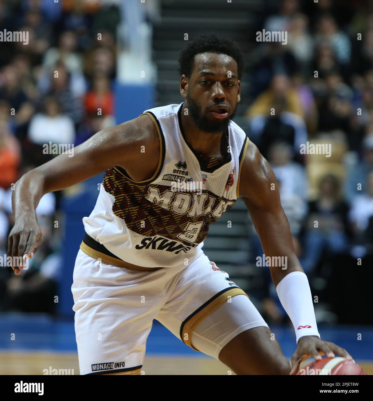 Jordan LOYD of AS MONACO during the French cup, Top 8, Semi-finals  Basketball match between Le Mans Sarthe Basket and AS Monaco on March 19,  2023 at Arena Loire in Trelaze, France -