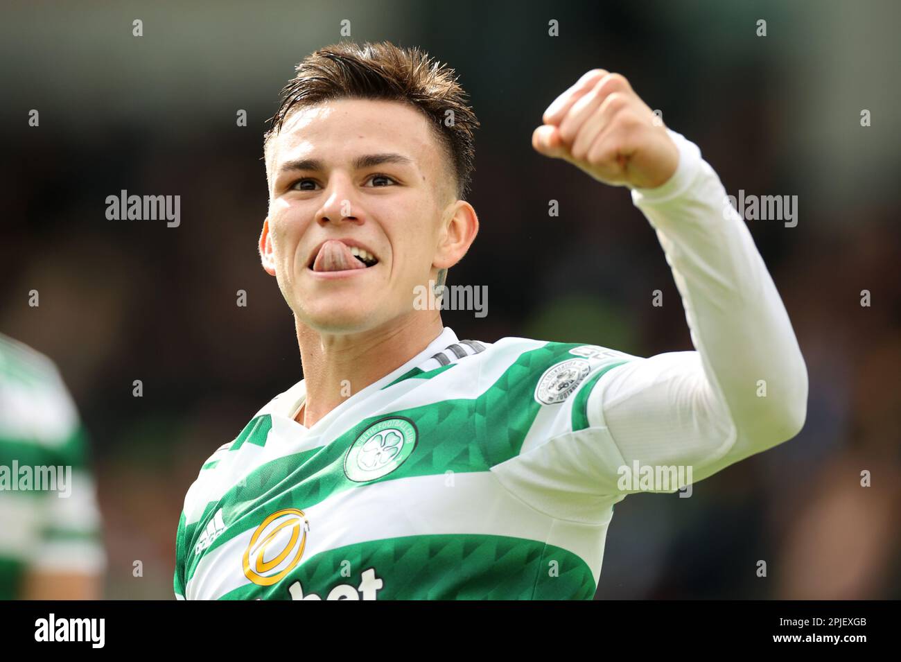 Celtic's Alexandro Bernabei celebrates scoring their side's second