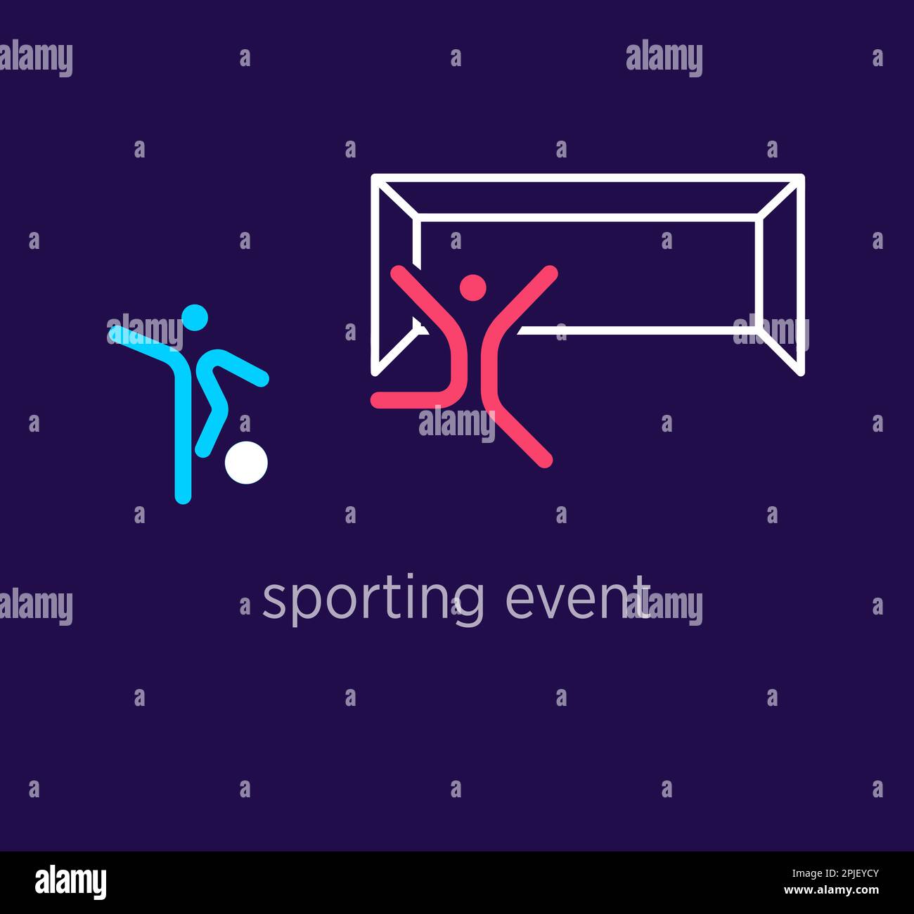 Creative sport competition logo design. Modern design color. Sporting event logo template. vector. Stock Vector