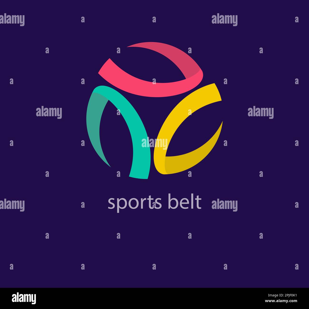 Modern sports belt cycle logo. Unique design color transitions. Colorful olympian logo template. vector. Stock Vector