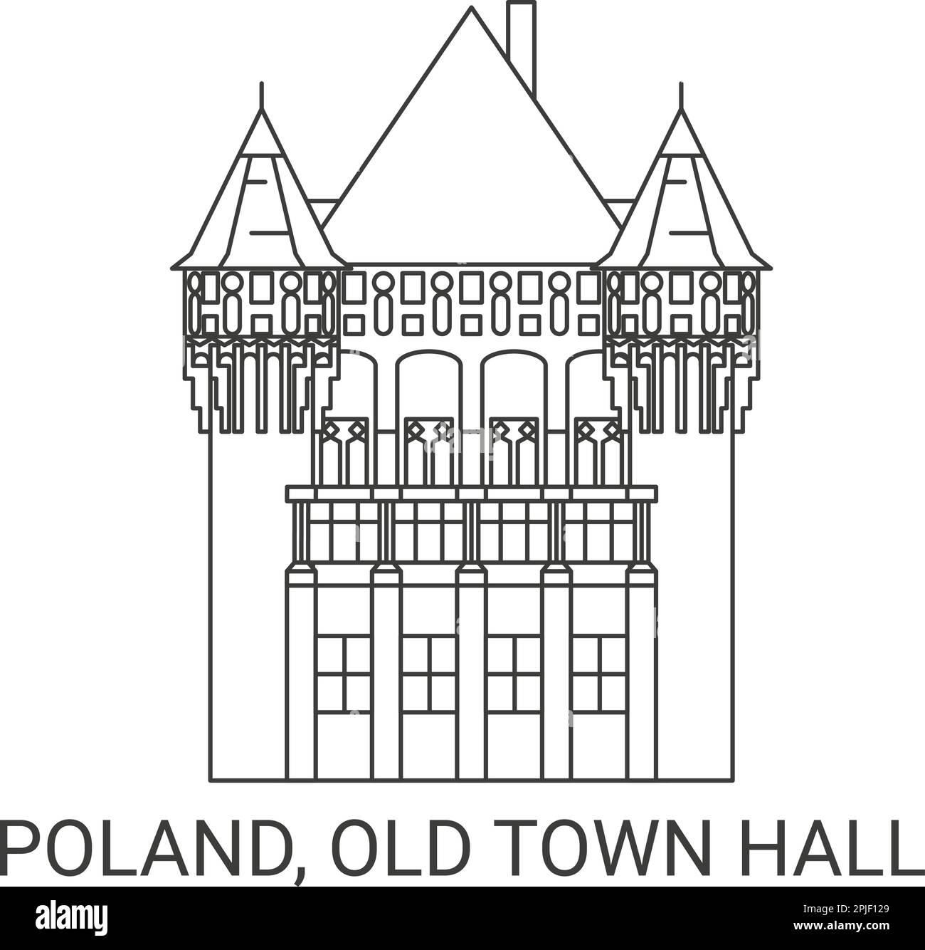 Old town hall history center Stock Vector Images Alamy