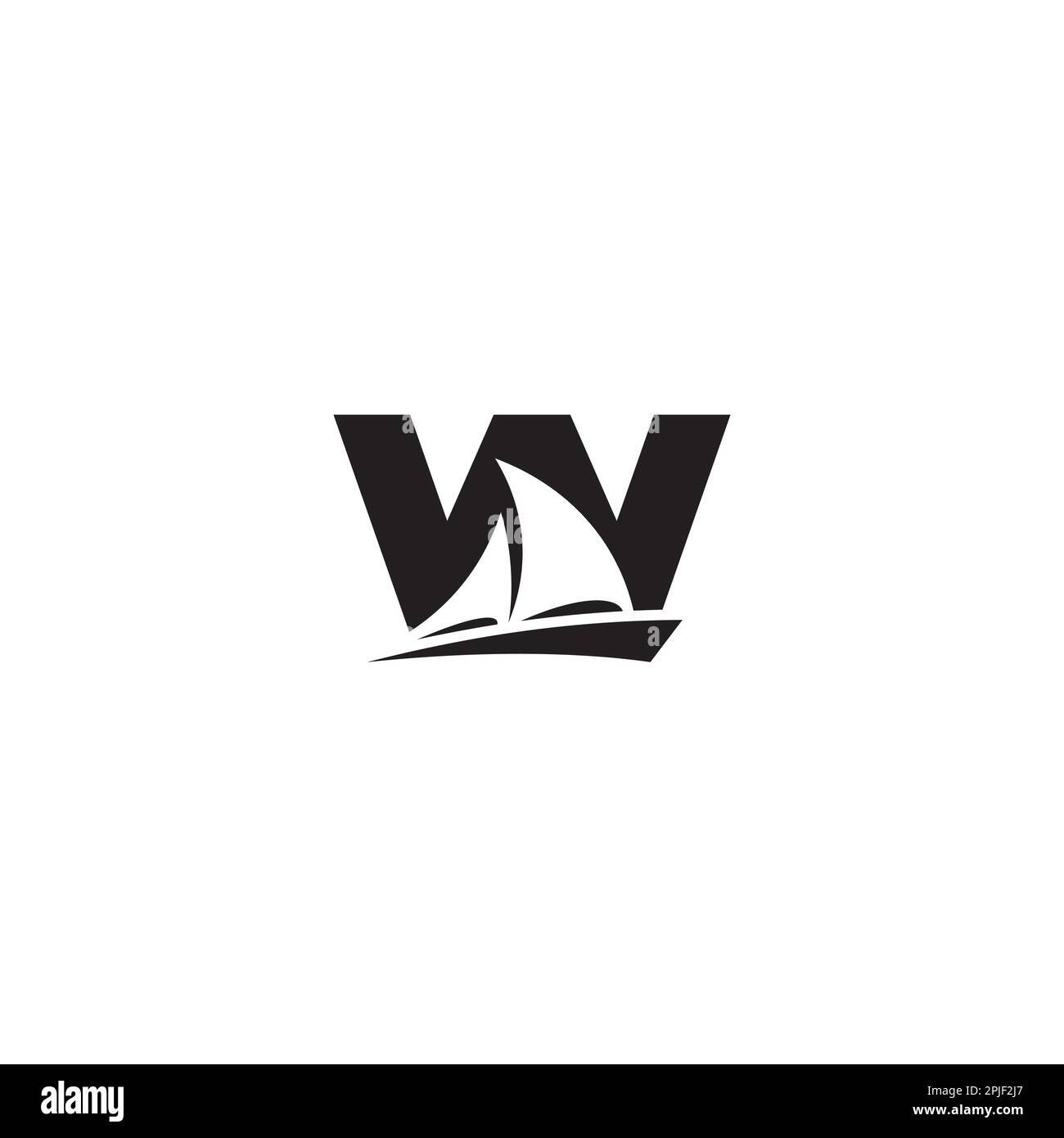 Letter W and Sailboat logo or icon design Stock Vector Image & Art - Alamy