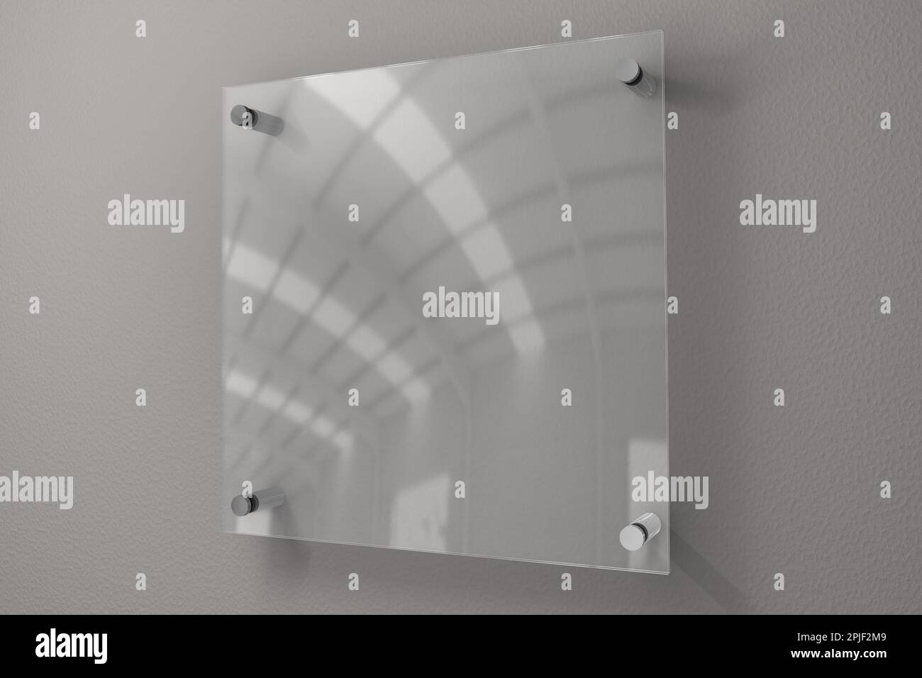 Sleek and Professional Plexiglass Name Plates on Grey Background Stock Photo Alamy