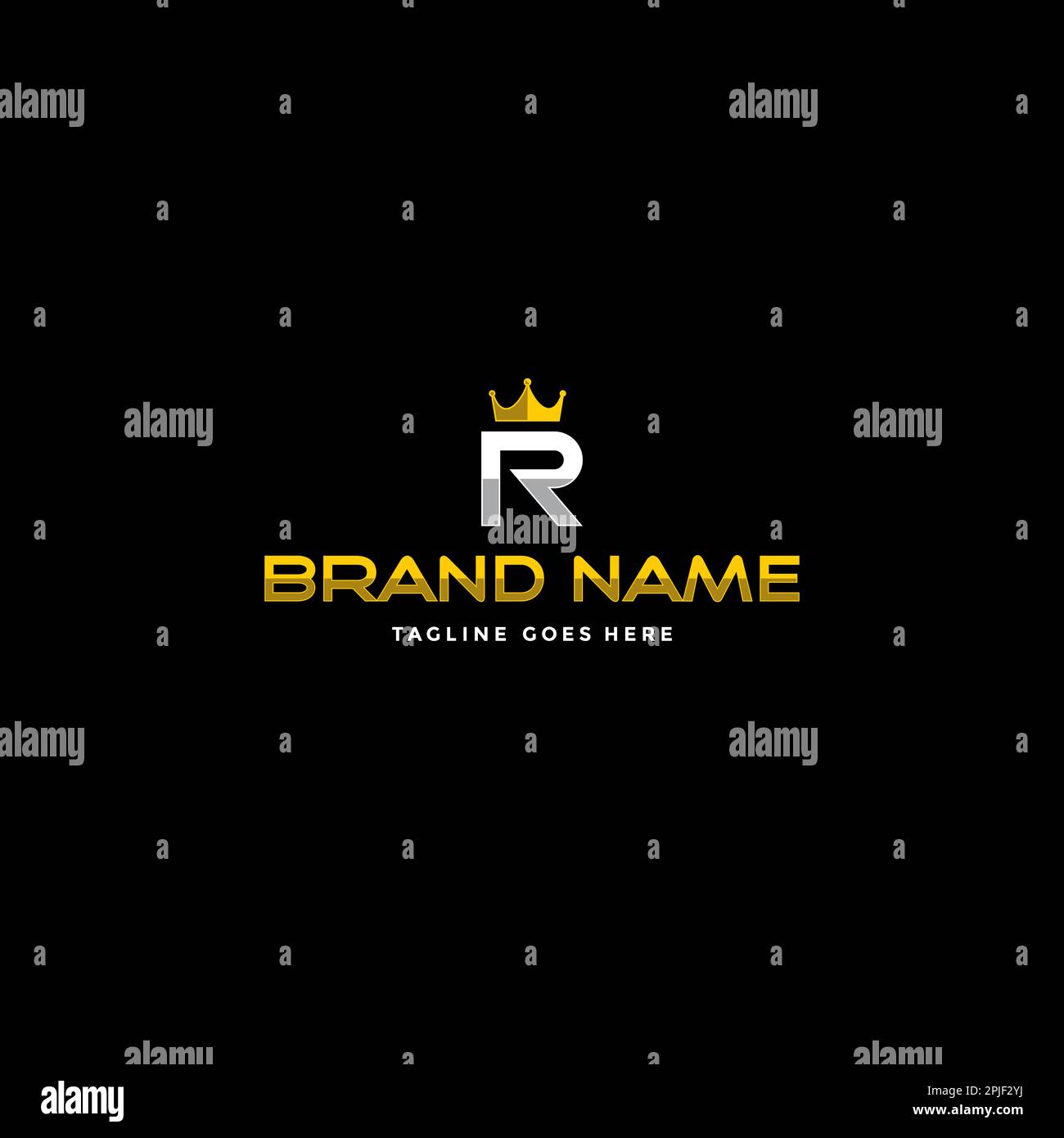 Letter R and Crown logo or icon design Stock Vector Image & Art - Alamy