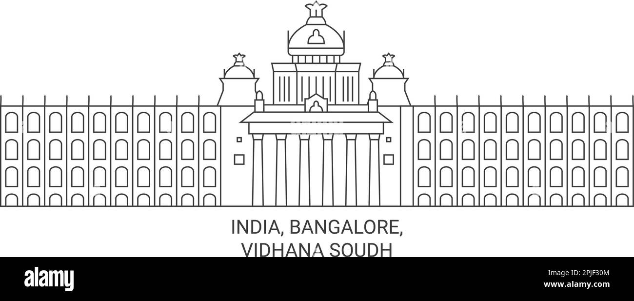 Bangalore City Icon Vidhana Soudha Stock Illustration - Download Image Now  - Architecture, Art And Craft, Asia - iStock