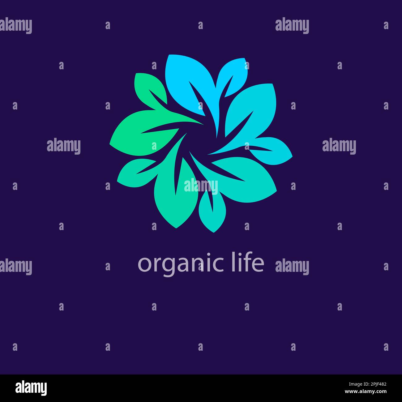 Unique organic life logo. Modern color transitions. Circular ecological life logo template. vector. Stock Vector