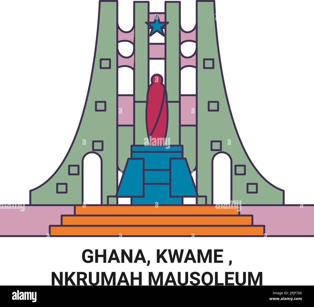 kwame-nkrumah-memorial-park-stock-vector-images-alamy