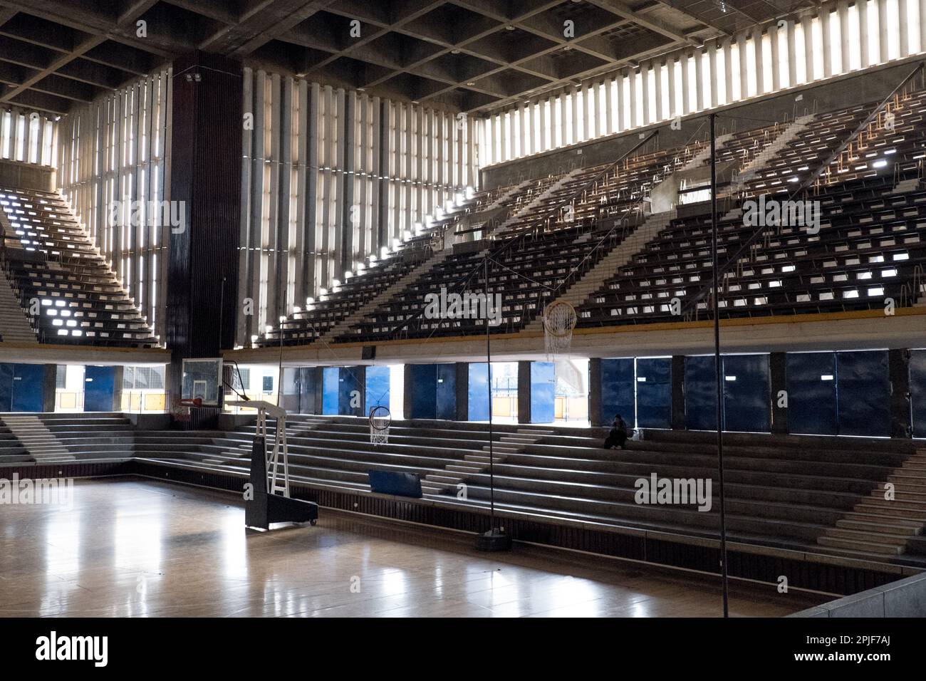 The basketball court in the National Olympic Stadium in Phnom Penh